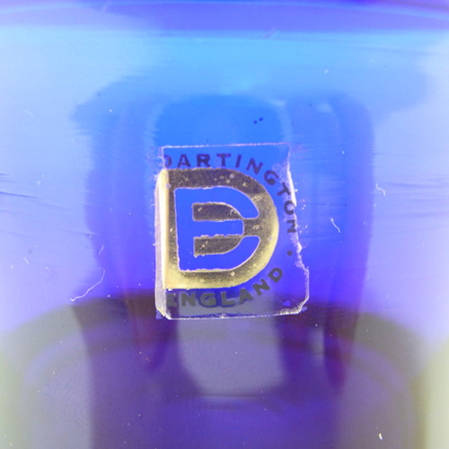 (image for) Dartington #FT181/4 Bristol Blue Glass Frank Thrower Bowl - Click Image to Close