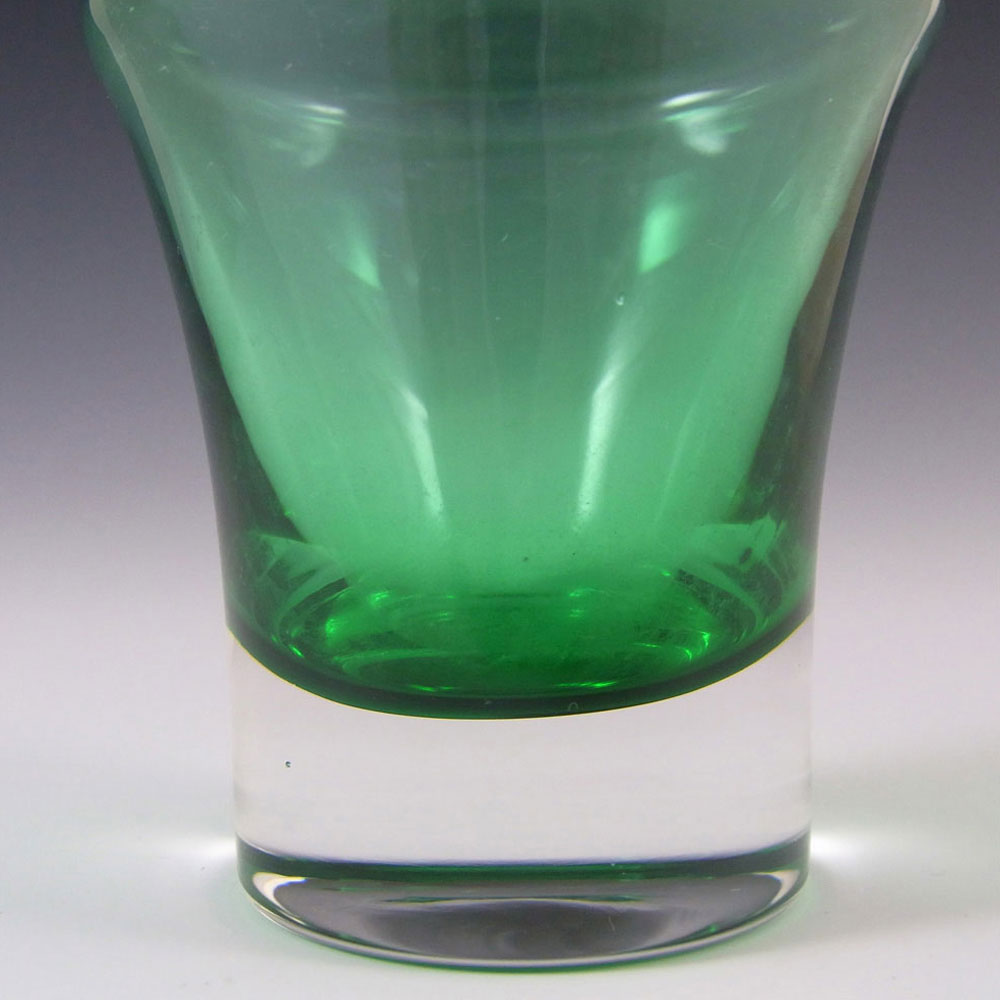 (image for) Dartington Hooped Green Cased Glass Vase - Labelled - Click Image to Close