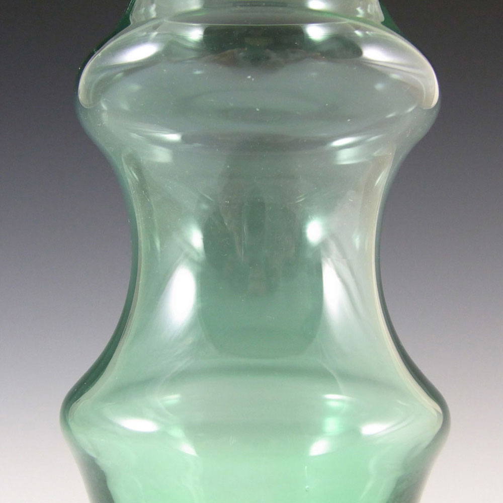 Dartington Hooped Green Cased Glass Vase - Labelled - Click Image to Close