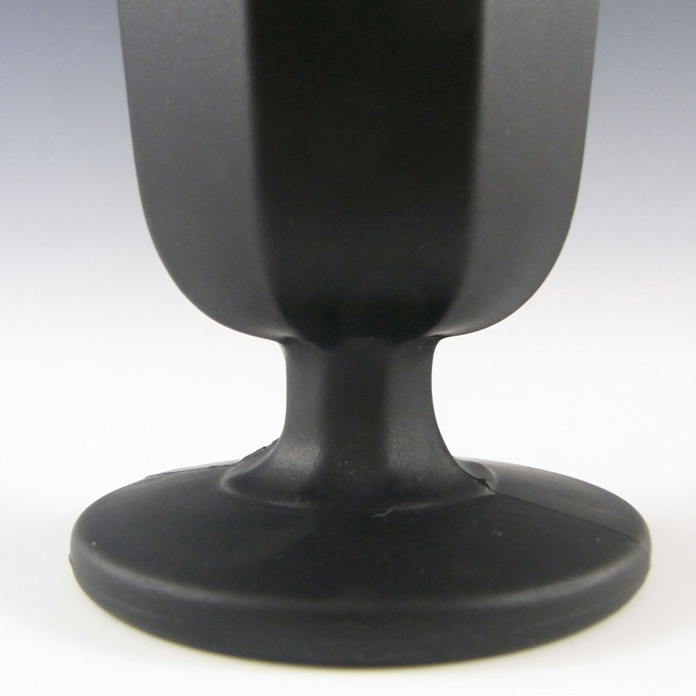 (image for) Davidson Art Deco 1930's Jet Black Glass Vase #1 - Click Image to Close