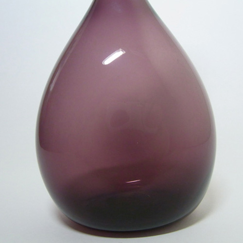 (image for) Elme 70s Scandinavian Purple Glass 'Flattened' Vase - Click Image to Close