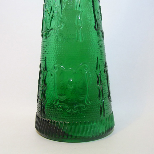 (image for) Empoli Large Italian Green Glass 'Zodiac' Decorative 'Genie' Bottle - Click Image to Close
