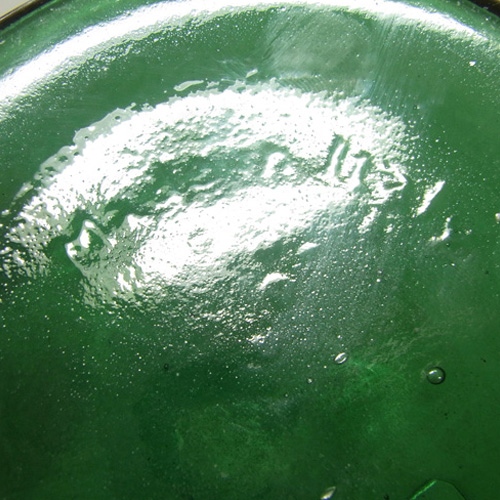Empoli Verde Italian Green Glass Vase - Marked - Click Image to Close