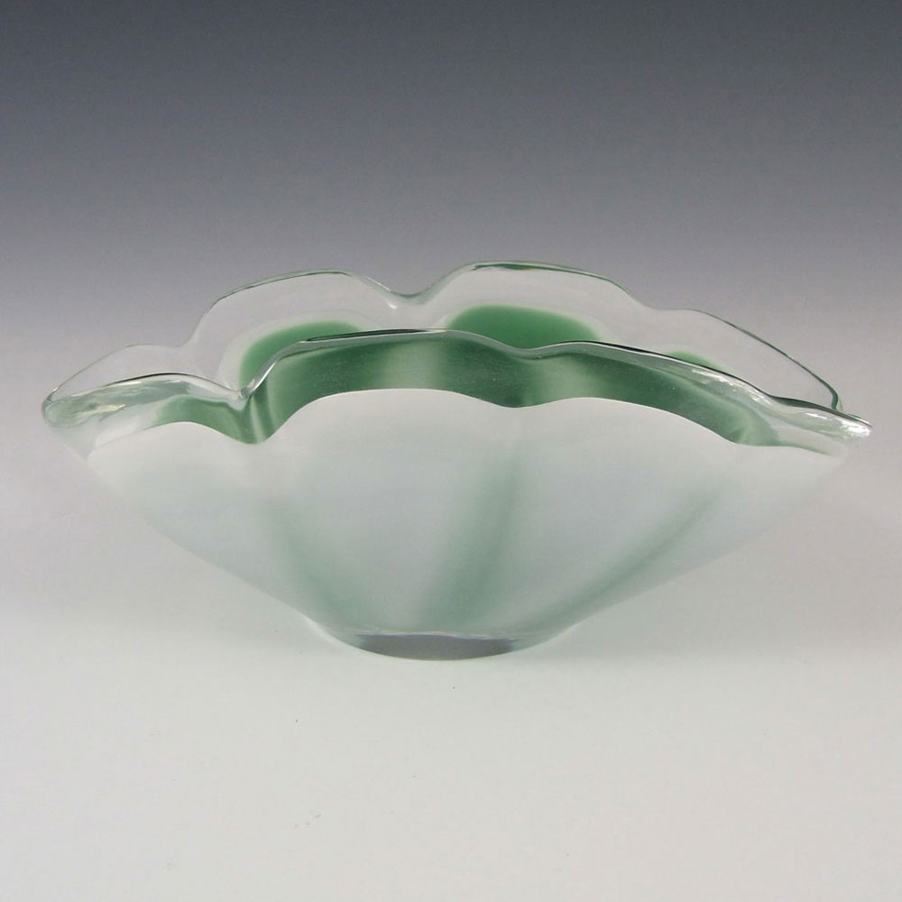 (image for) Flygsfors Coquille Glass Bowl by Paul Kedelv Signed '61 - Click Image to Close
