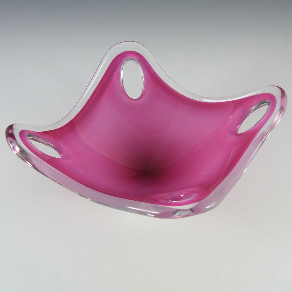 (image for) Flygsfors Coquille Glass Bowl by Paul Kedelv - Signed '63 - Click Image to Close