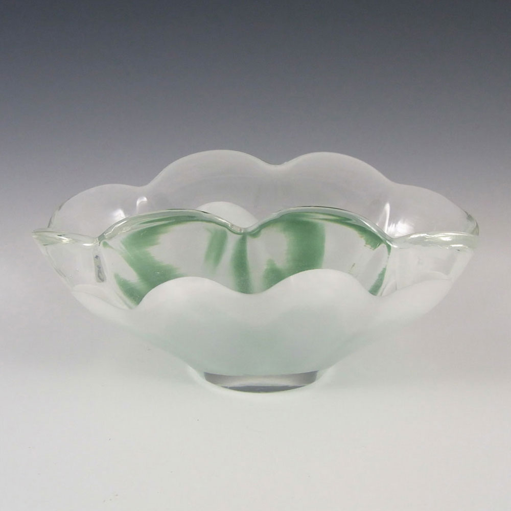 (image for) Flygsfors Coquille Glass Bowl by Paul Kedelv - Signed - Click Image to Close