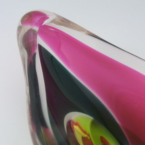 (image for) Flygsfors Signed 'Flamingo' Glass Bowl by Paul Kedelv - Click Image to Close