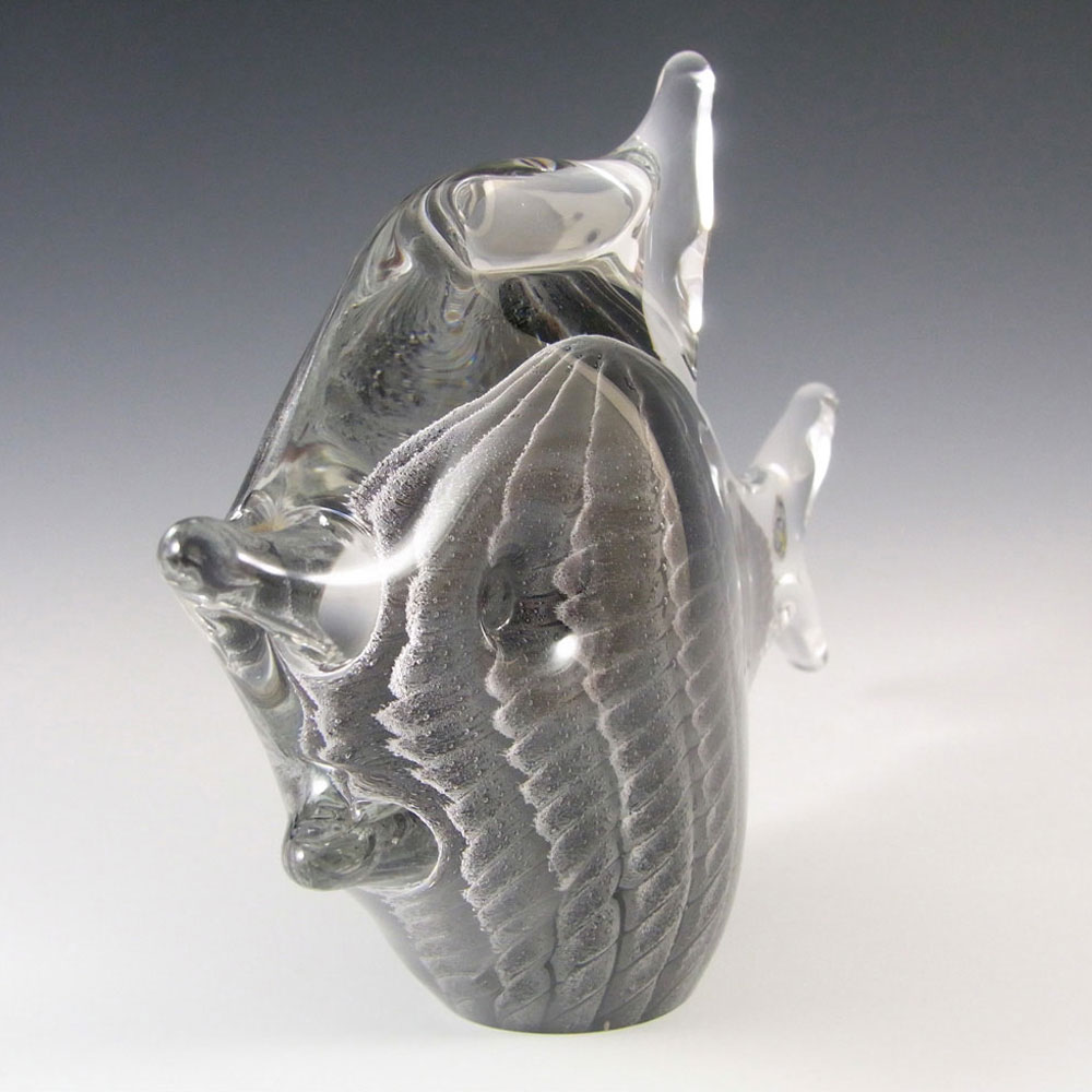 (image for) Large FM Konstglas/Marcolin Fumato Glass Fish - Signed + Labelled - Click Image to Close
