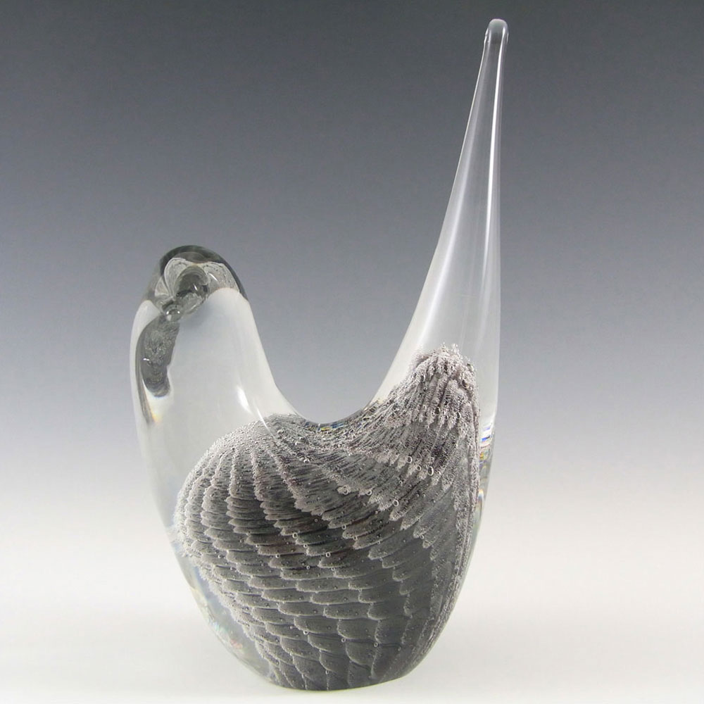 (image for) FM Konstglas/Marcolin Swedish Fumato Glass Bird - Signed - Click Image to Close