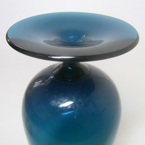 (image for) Gullaskruf Swedish/Scandinavian Smoky Blue Glass Vase - Click Image to Close