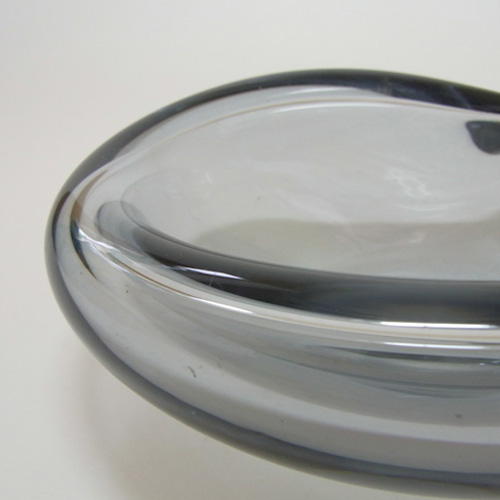 Gullaskruf Smoky Glass Bowl by Hugo Gehlin - Signed - Click Image to Close
