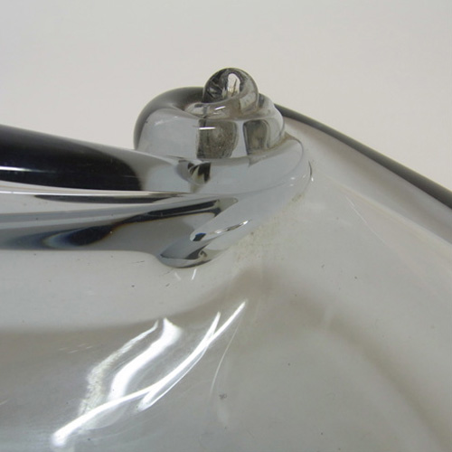 (image for) Gullaskruf Smoky Glass Bowl by Hugo Gehlin - Signed - Click Image to Close
