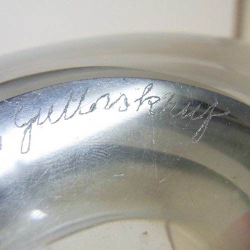 Gullaskruf Smoky Glass Bowl by Hugo Gehlin - Signed - Click Image to Close