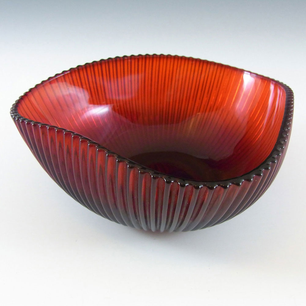 (image for) Gullaskruf Ruby Red Glass 'Reffla' Bowl by Arthur Percy - Click Image to Close