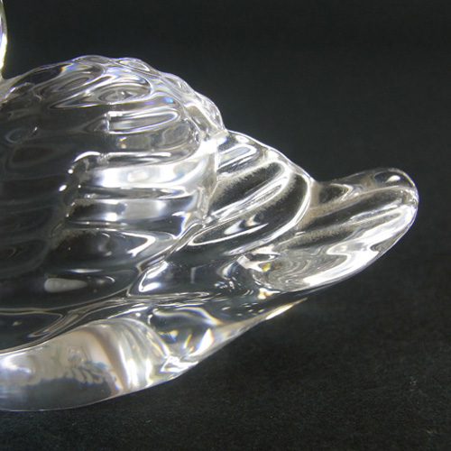 (image for) Hadeland Scandinavian Glass Swan Paperweight - Marked - Click Image to Close