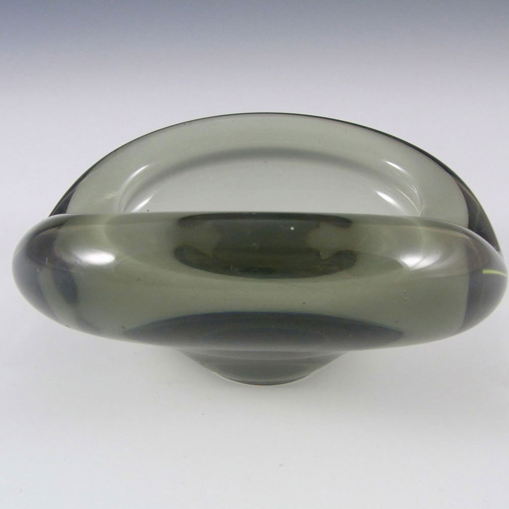 (image for) Holmegaard #17199 Per Lutken Smoky Glass Bowl - Signed - Click Image to Close