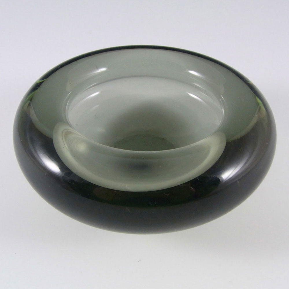(image for) Holmegaard #15738 Per Lutken Smoky Glass Bowl - Signed - Click Image to Close
