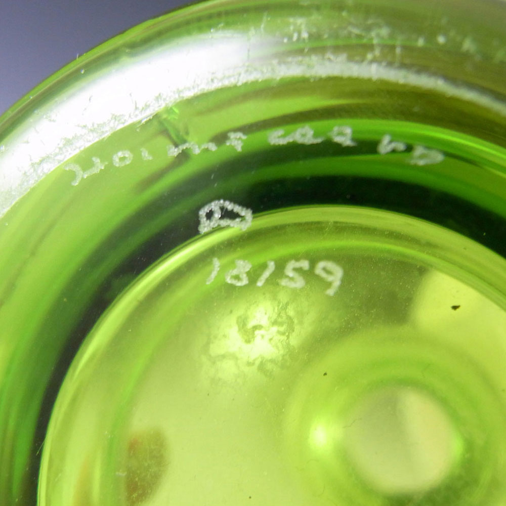 (image for) Holmegaard #18159 Per Lutken Green Glass 'Majgrøn' Vase - Signed - Click Image to Close