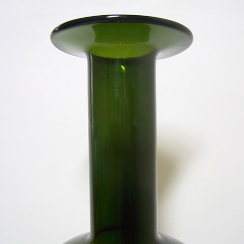 (image for) Holmegaard Otto Brauer Green Glass 15" Gulvvase / Gul Vase - Click Image to Close