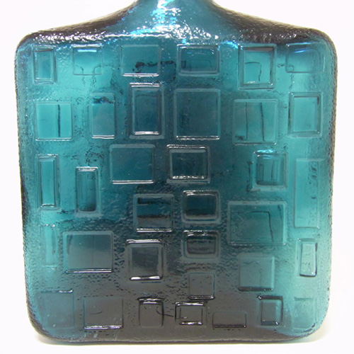 Empoli Italian Blue Textured Glass Decanter/Bottle - Click Image to Close