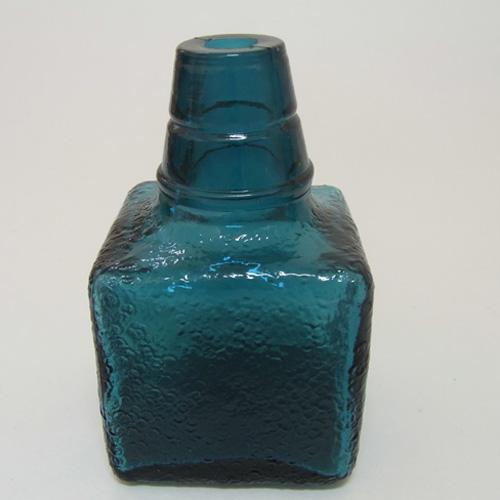 (image for) Empoli Italian Blue Textured Glass Decanter/Bottle - Click Image to Close