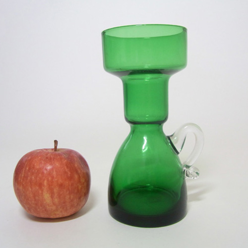 (image for) Japanese "Best Art Glass" Green Glass Vase - Labelled - Click Image to Close