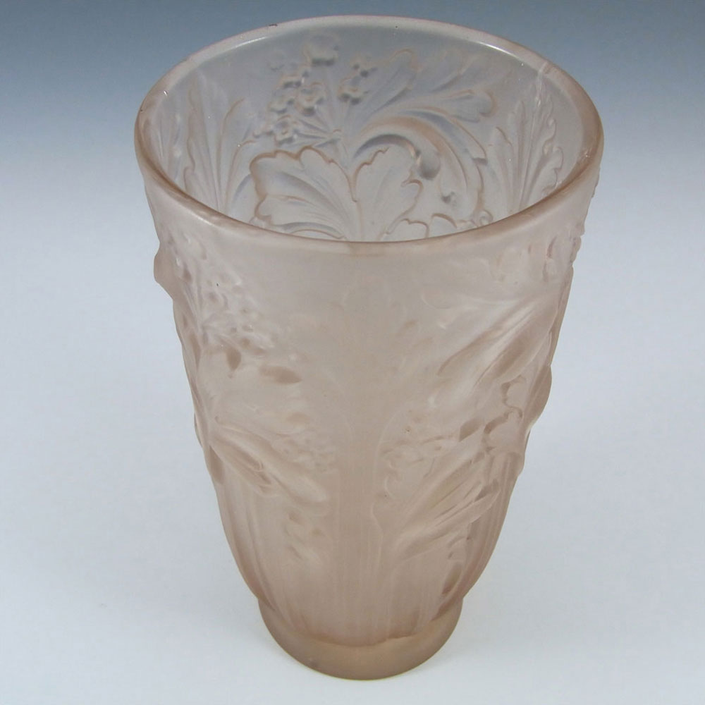 (image for) Jobling #11800 1930's Pink Art Deco Glass Celery Vase - Click Image to Close
