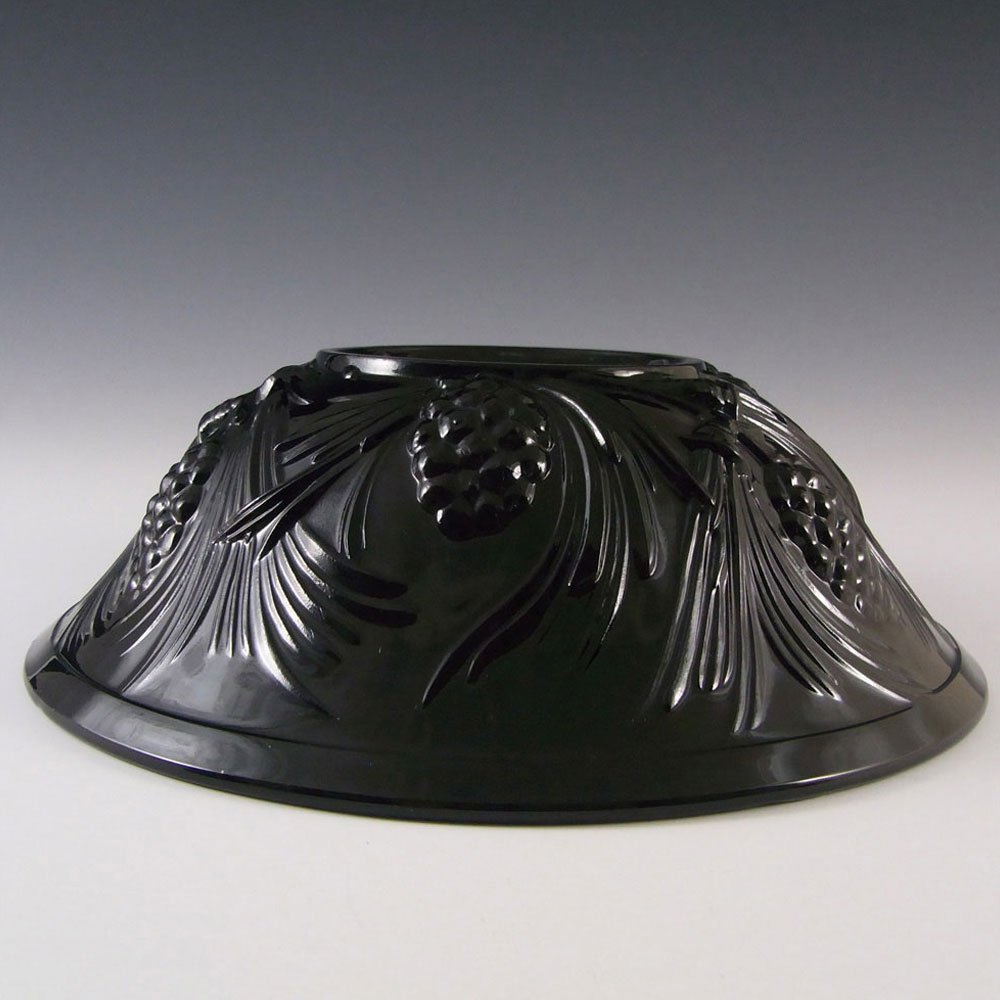 (image for) Jobling #5000 Jet Black Art Deco Glass Fircone Bowl - Click Image to Close