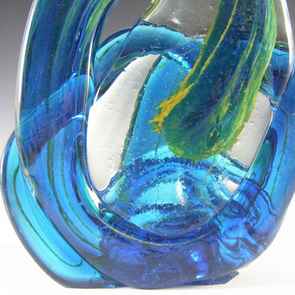 (image for) Mdina 'Blue Summer' Maltese Glass Knot Sculpture - Click Image to Close