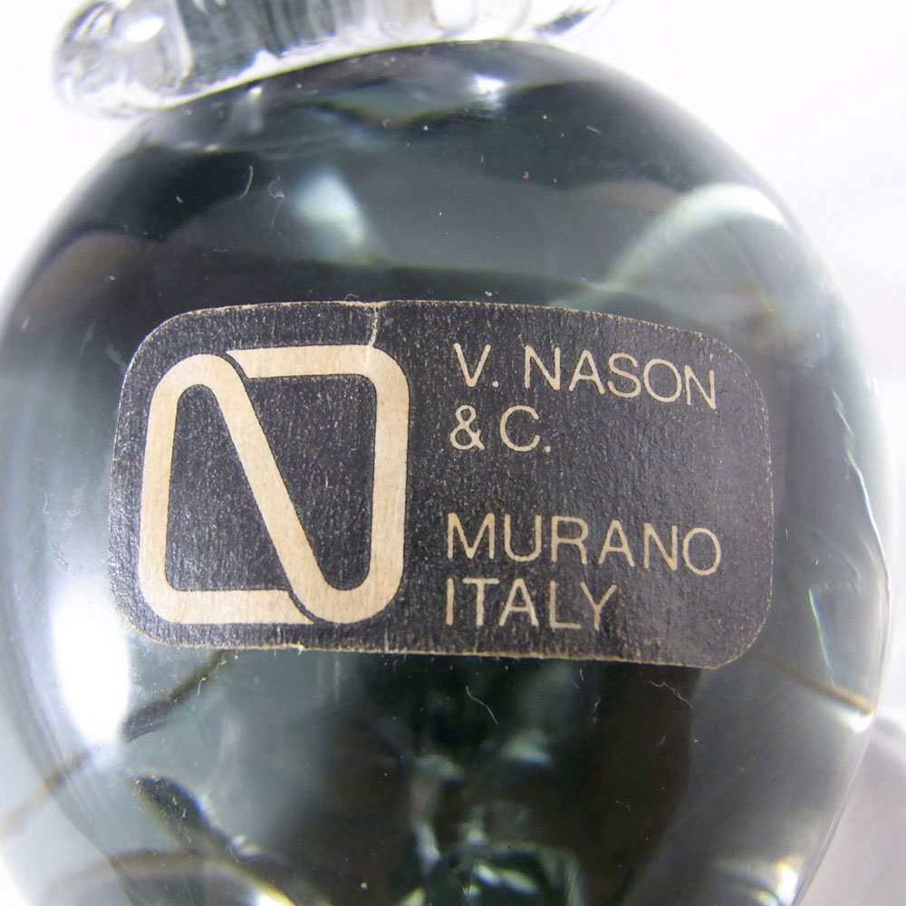 (image for) V. Nason & Co Murano Glass Tortoise Paperweight - Label - Click Image to Close