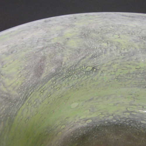 (image for) Nazeing 1950's Clouded Green Bubble Glass Bowl - Click Image to Close