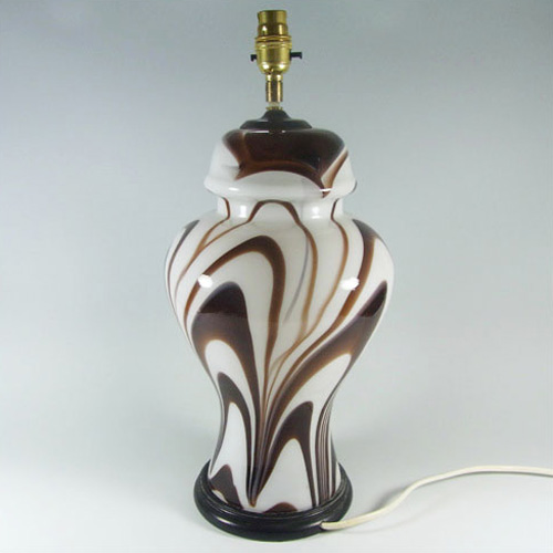 (image for) Vetrolinea Opaline Italian Empoli Marbled Glass Lamp - Label - Click Image to Close