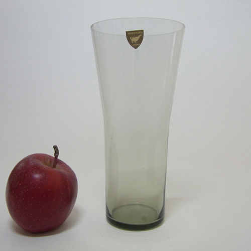 (image for) Orrefors Swedish Smoky Glass Vase - Labelled - Click Image to Close