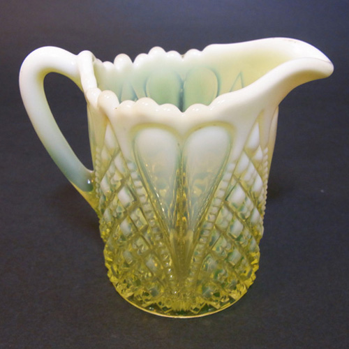 Davidson Primrose Pearline Glass 'William & Mary' Creamer/Jug - Click Image to Close