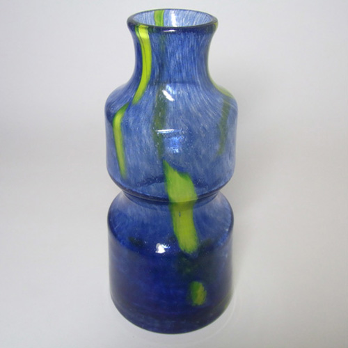 Prachen 70s Blue Glass 'Flora' Vase - Frantisek Koudelka - Click Image to Close