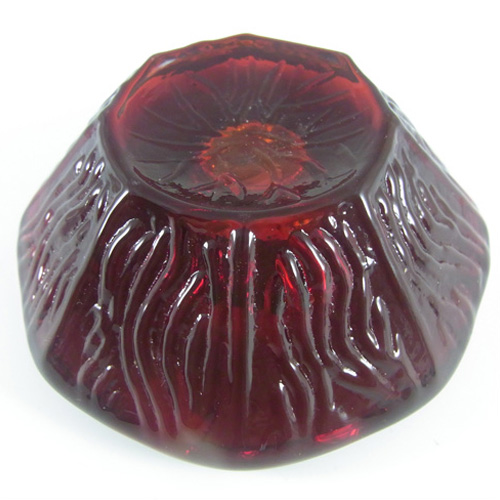 Reijmyre Swedish Red Glass Candlestick Holders - Label - Click Image to Close
