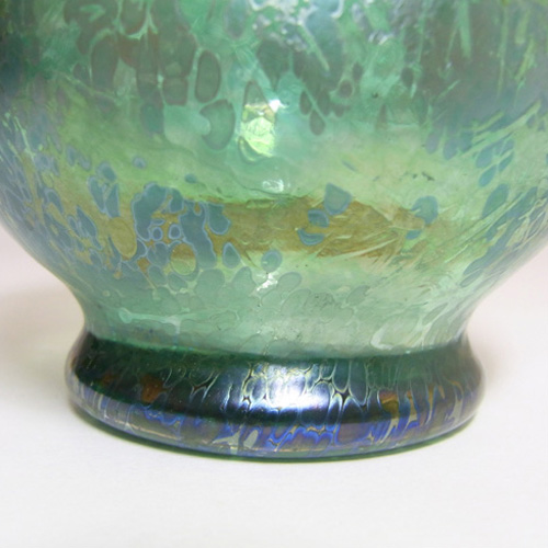 (image for) Royal Brierley Green Glass 'Studio' Vase - Marked - Click Image to Close