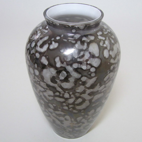 (image for) Royal Brierley Grey Glass 'Studio' Vase - Marked - Click Image to Close
