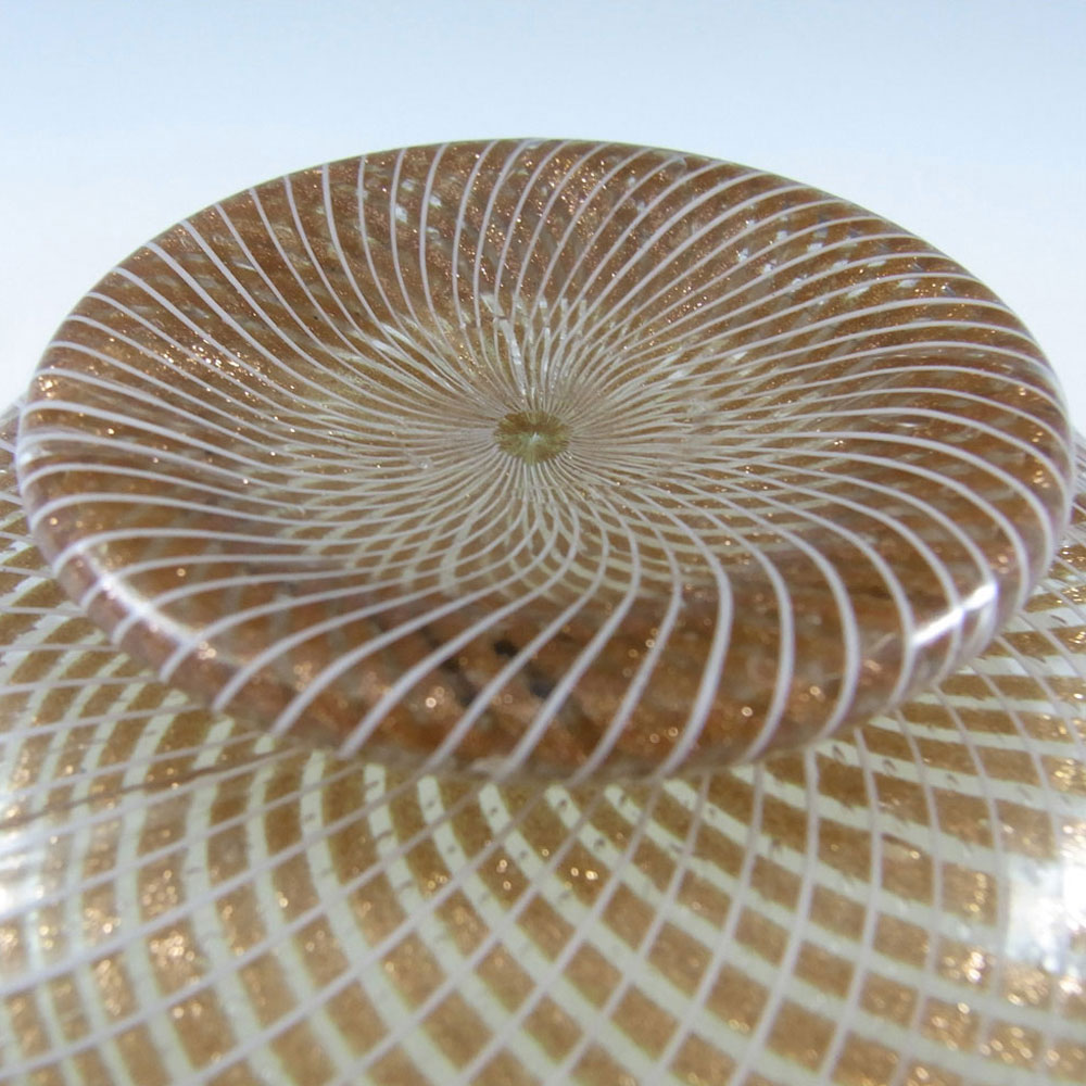 (image for) Salviati Filigree & Copper Aventurine Glass Bowl - Click Image to Close