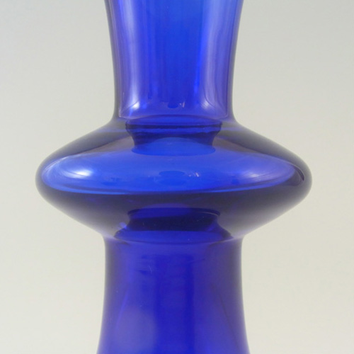 (image for) Sea Glasbruk 1970's Swedish Blue Cased Glass Vase - Click Image to Close
