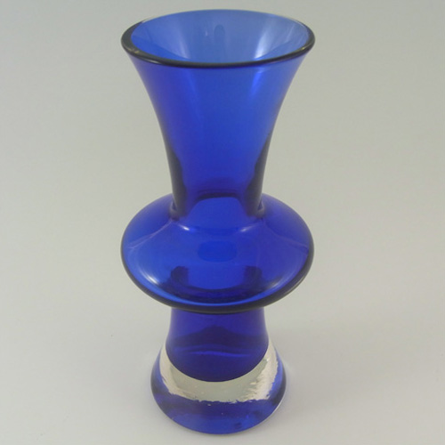 Sea Glasbruk 1970's Swedish Blue Cased Glass Vase - Click Image to Close