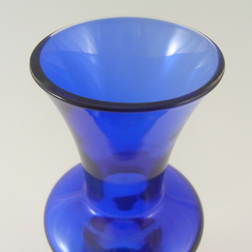 (image for) Sea Glasbruk 1970's Swedish Blue Cased Glass Vase - Click Image to Close