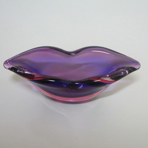 (image for) Archimede Seguso Murano Sommerso Glass Bowl - Labelled - Click Image to Close