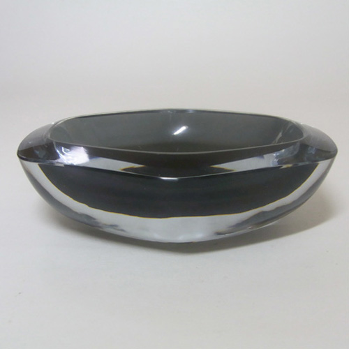 (image for) Strömberg #H99 Swedish Smoky Cased Glass Ashtray Bowl - Signed - Click Image to Close