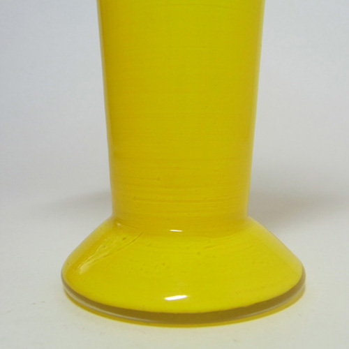 Czech/Bohemian 1930's Yellow & Black Tango Glass Vase - Click Image to Close