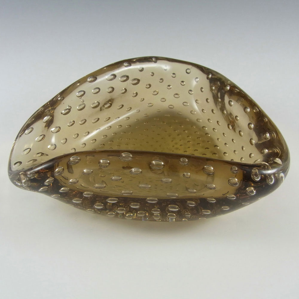 (image for) Venini Murano Amber Glass Bubble Bowl by Carlo Scarpa - Click Image to Close