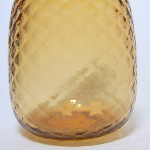 (image for) Thomas Webb Golden Amber British Glass Decanter - Marked - Click Image to Close