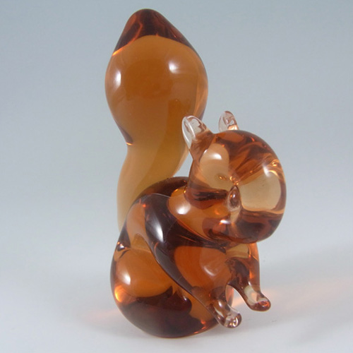(image for) Kings Lynn/Wedgwood Topaz Glass Squirrel Paperweight L5014 - Click Image to Close