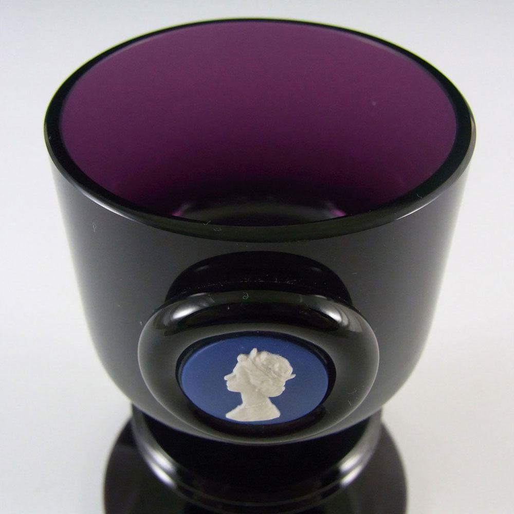 (image for) MARKED Wedgwood Amethyst Glass Sheringham Candlestick RSW13/1 - Click Image to Close
