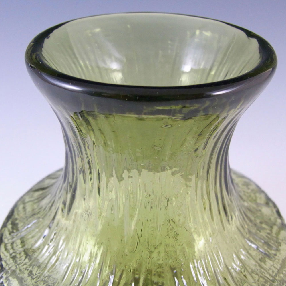 Whitefriars #9832 Baxter Sage Green Glass Pot Bellied Vase - Click Image to Close